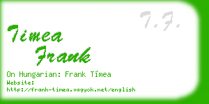 timea frank business card