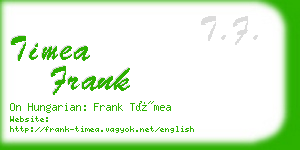 timea frank business card